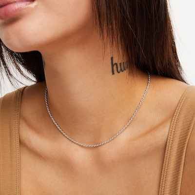 Sterling Silver Diamond-Cut Rope Chain - 18"