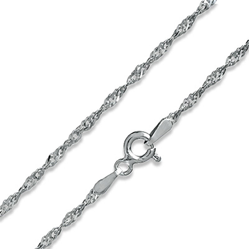 Sterling Silver Singapore 18 Inch Chain for Women