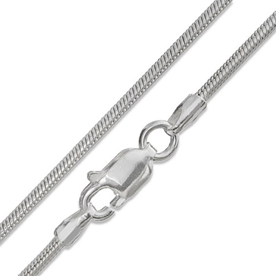 Made in Italy 035 Gauge Solid Snake Chain Necklace in Sterling Silver