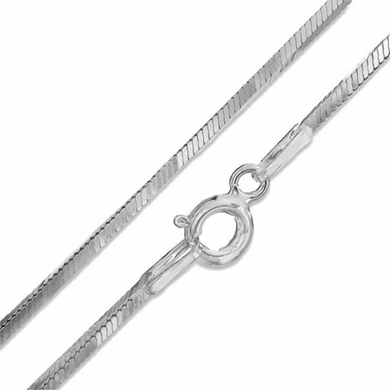 Main Image 1 of Sterling Silver 040 Gauge Square Snake Chain Necklace - 18&quot;