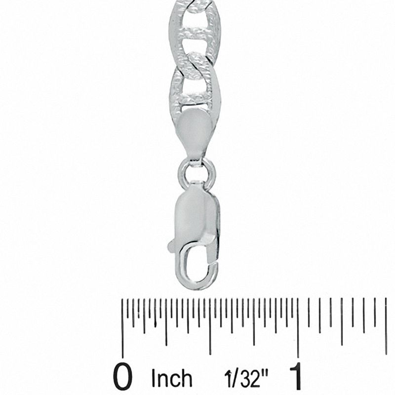 Main Image 2 of Sterling Silver 180G Pavé Mariner Link Chain Necklace - 24"
