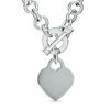 Thumbnail Image 1 of Made in Italy Heart Toggle Necklace in Sterling Silver - 17"