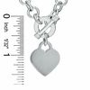 Thumbnail Image 2 of Made in Italy Heart Toggle Necklace in Sterling Silver - 17"