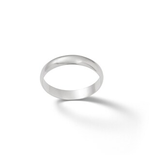 Solid Sterling Silver 4mm Polished Wedding Band