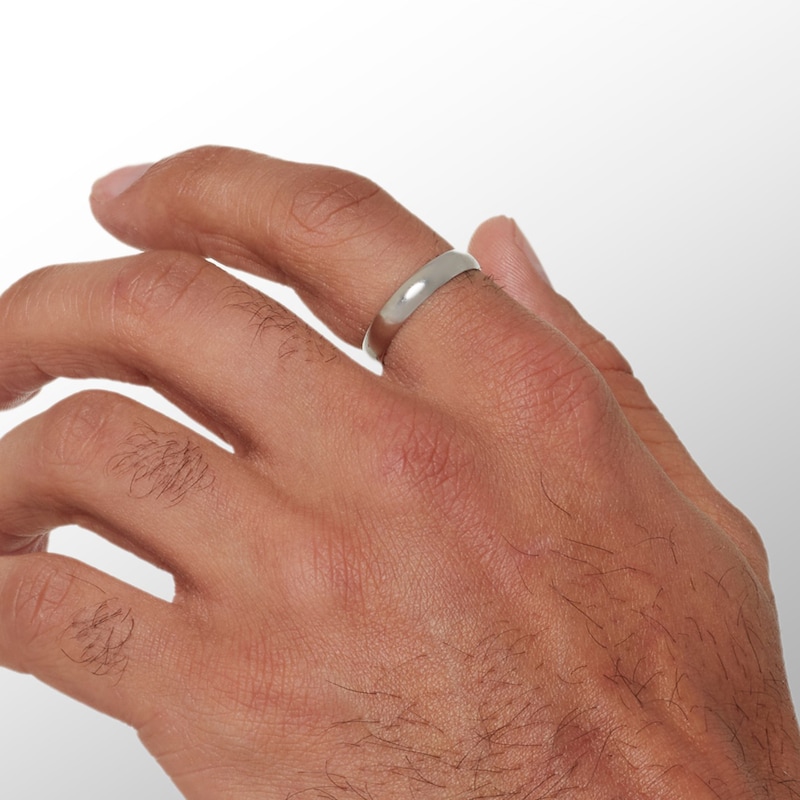 Main Image 3 of 4mm Sterling Silver Polished Wedding Band