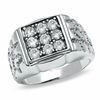 Thumbnail Image 1 of Cubic Zirconia Square Fashion Ring in Sterling Silver - Size 10
