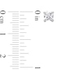Thumbnail Image 3 of 4mm Princess-Cut Cubic Zirconia Stud Earrings in Sterling Silver
