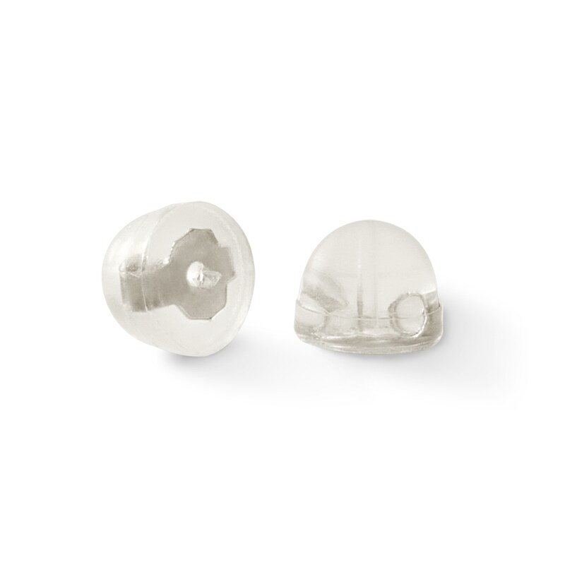 Main Image 2 of 5.0mm Princess-Cut Cubic Zirconia Stud Earrings in Sterling Silver