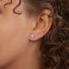 5.0mm Princess-Cut Cubic Zirconia Stud Earrings in Sterling Silver