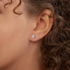 Thumbnail Image 3 of 5.0mm Princess-Cut Cubic Zirconia Stud Earrings in Sterling Silver