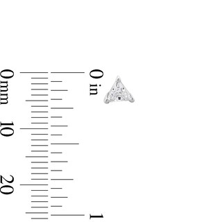 4mm Trillion-Cut Cubic Zirconia Stud Earrings in Sterling Silver
