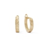 10K Gold Diamond-Cut Huggie Hoop Earrings