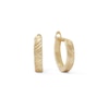 Thumbnail Image 1 of 10K Gold Diamond-Cut Huggie Hoop Earrings