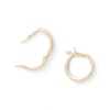 Thumbnail Image 1 of 10K Gold Diamond-Cut Huggie Hoop Earrings