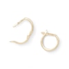 Thumbnail Image 2 of 10K Gold Diamond-Cut Huggie Hoop Earrings