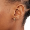 Thumbnail Image 3 of 10K Gold Diamond-Cut Huggie Hoop Earrings