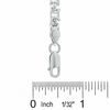 Thumbnail Image 2 of Sterling Silver 100 Gauge Flat Byzantine Chain Necklace - 30"