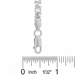 Sterling Silver 100 Gauge Flat Byzantine Chain Necklace - 30"