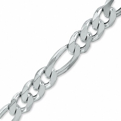 400 Gauge Figaro Bracelet in Sterling Silver - 9"