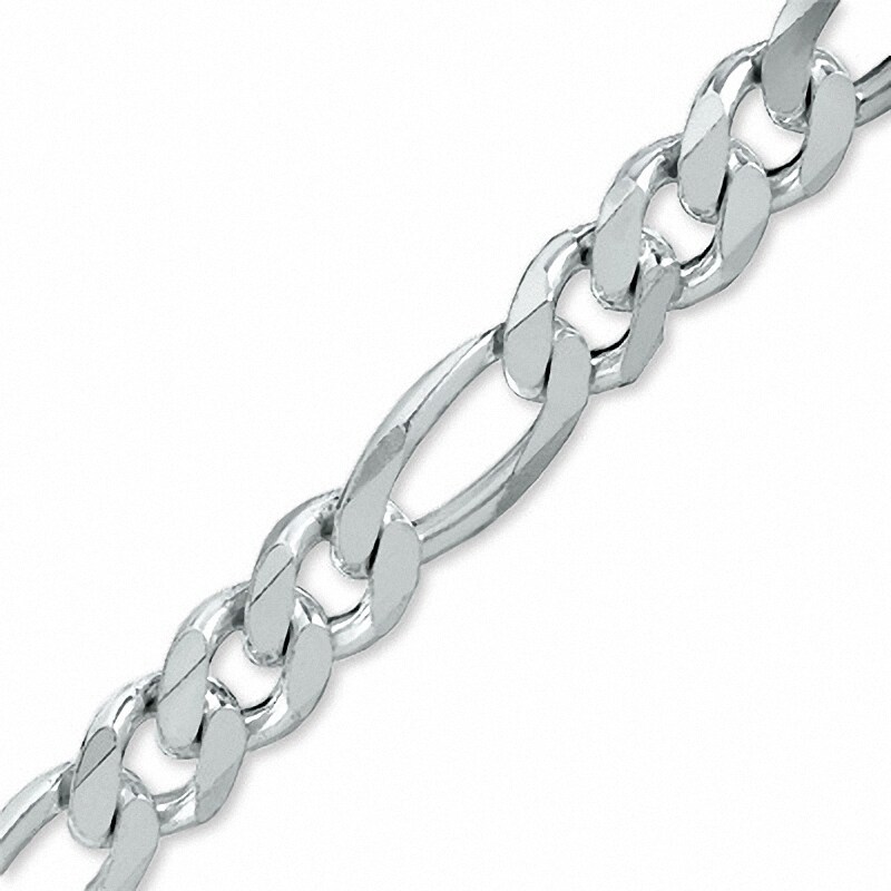 Main Image 1 of 400 Gauge Figaro Bracelet in Sterling Silver - 9"