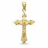 10K Gold Diamond-Cut Open Crucifix Charm