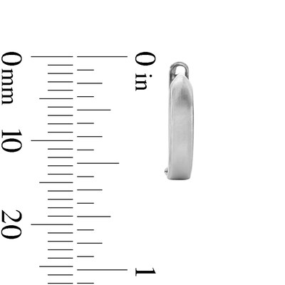12mm Shiny Snap Hoop Earrings in 10K White Gold