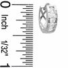 Cubic Zirconia Channel Set Huggie Earrings in 10K White Gold