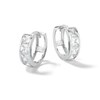 Thumbnail Image 0 of Princess-Cut Cubic Zirconia Huggie Earrings in Sterling Silver