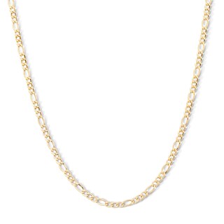 10K Hollow Gold Figaro Chain