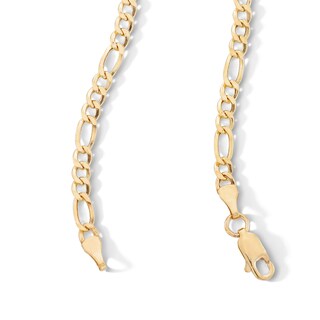 10K Hollow Gold Figaro Chain