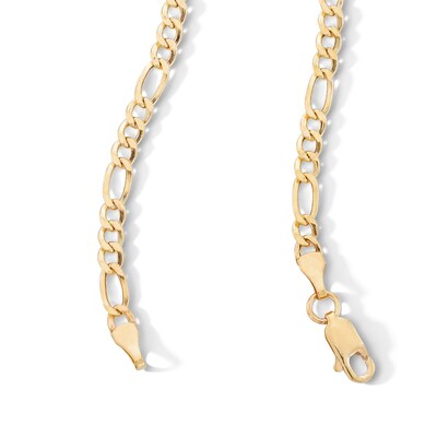 10K Hollow Gold Figaro Chain
