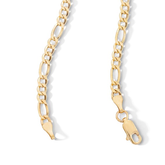 10K Hollow Gold Figaro Chain