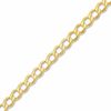 Made in Italy 110 Gauge Hollow Curb Chain Bracelet in 10K Gold - 8"