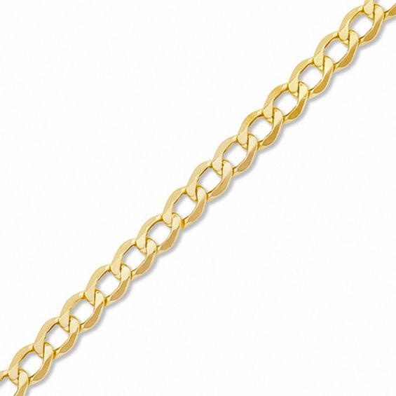 Made in Italy 110 Gauge Hollow Curb Chain Bracelet in 10K Gold - 8"
