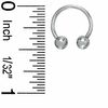 016 Gauge Horseshoe Pair in Solid Stainless Steel- 3/8"
