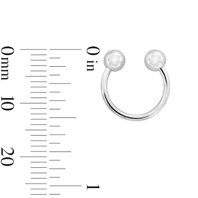 Solid Stainless Steel Horseshoe Pair - 16G 3/8"