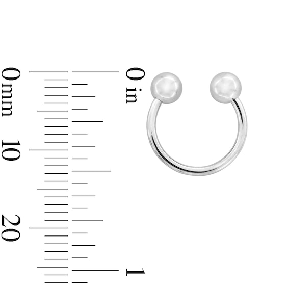 Solid Stainless Steel Horseshoe Pair - 16G 3/8"