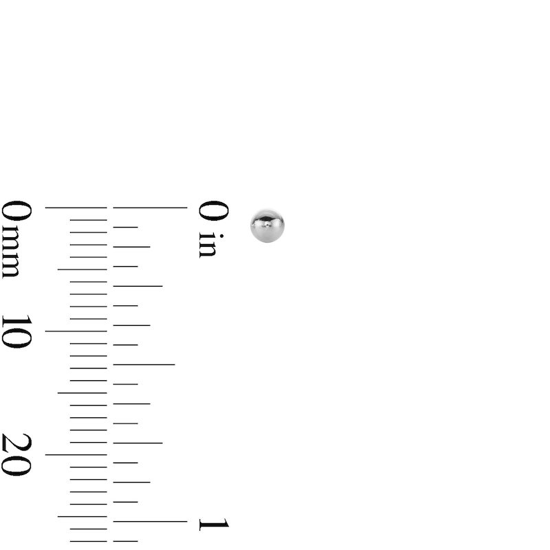 Main Image 3 of 3mm Ball Stud Piercing Earrings in Solid Stainless Steel