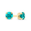 Thumbnail Image 0 of 3mm Aqua Crystal Solitaire Stud Piercing Earring in 14K Solid Gold