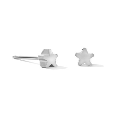 4mm Star Stud Piercing Earrings in Solid Stainless Steel