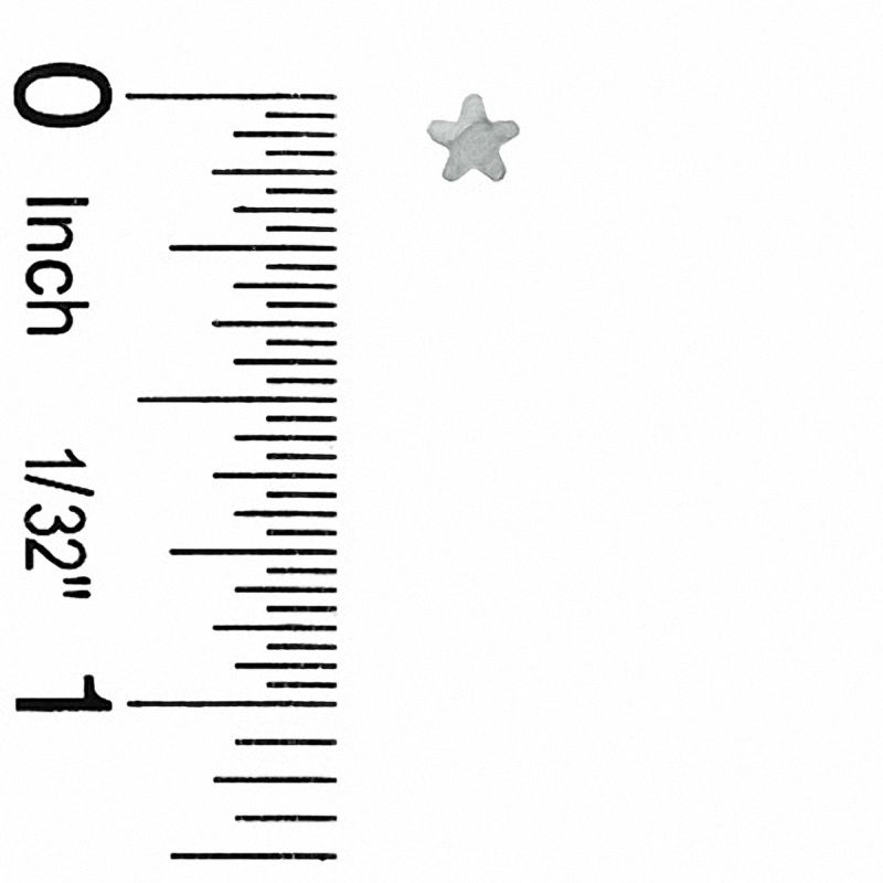 4mm Star Stud Piercing Earrings in Solid Stainless Steel