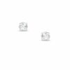 Thumbnail Image 1 of 3mm Princess-Cut Cubic Zirconia Solitaire Stud Piercing Earrings in 14K Solid White Gold