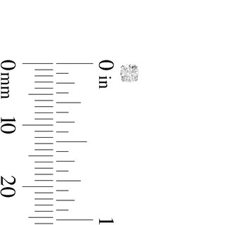 3mm Cubic Zirconia Solitaire Stud Piercing Earrings in 14K Solid Gold