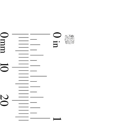 3mm Cubic Zirconia Solitaire Stud Piercing Earrings in 14K Solid Gold