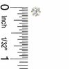 Thumbnail Image 2 of 4mm Princess-Cut Cubic Zirconia Solitaire Stud Piercing Earrings in 14K Solid Gold