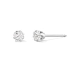 Thumbnail Image 1 of 4mm Princess-Cut Cubic Zirconia Solitaire Stud Piercing Earrings in 14K Solid White Gold