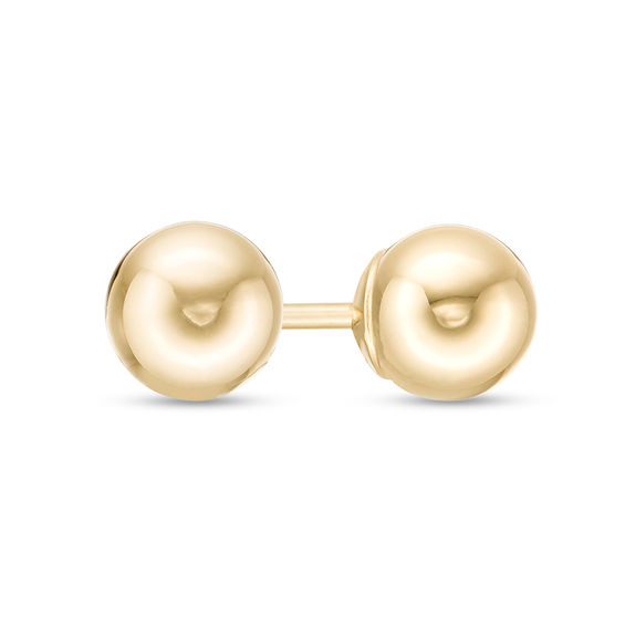 5mm Ball Stud Piercing Earrings in 14K Solid Gold