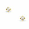 Thumbnail Image 1 of 2mm Cubic Zirconia Solitaire Stud Piercing Earrings in 14K Solid Gold