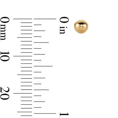 4mm Ball Stud Piercing Earrings in 14K Solid Gold