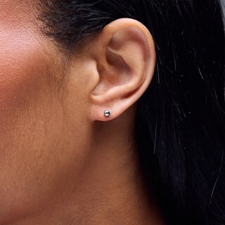 4mm Ball Stud Piercing Earrings in 14K Solid White Gold